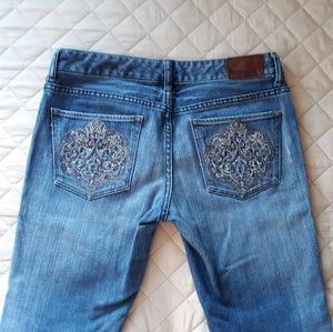 Express Jeans Embellished Back Stella Skinny Leg